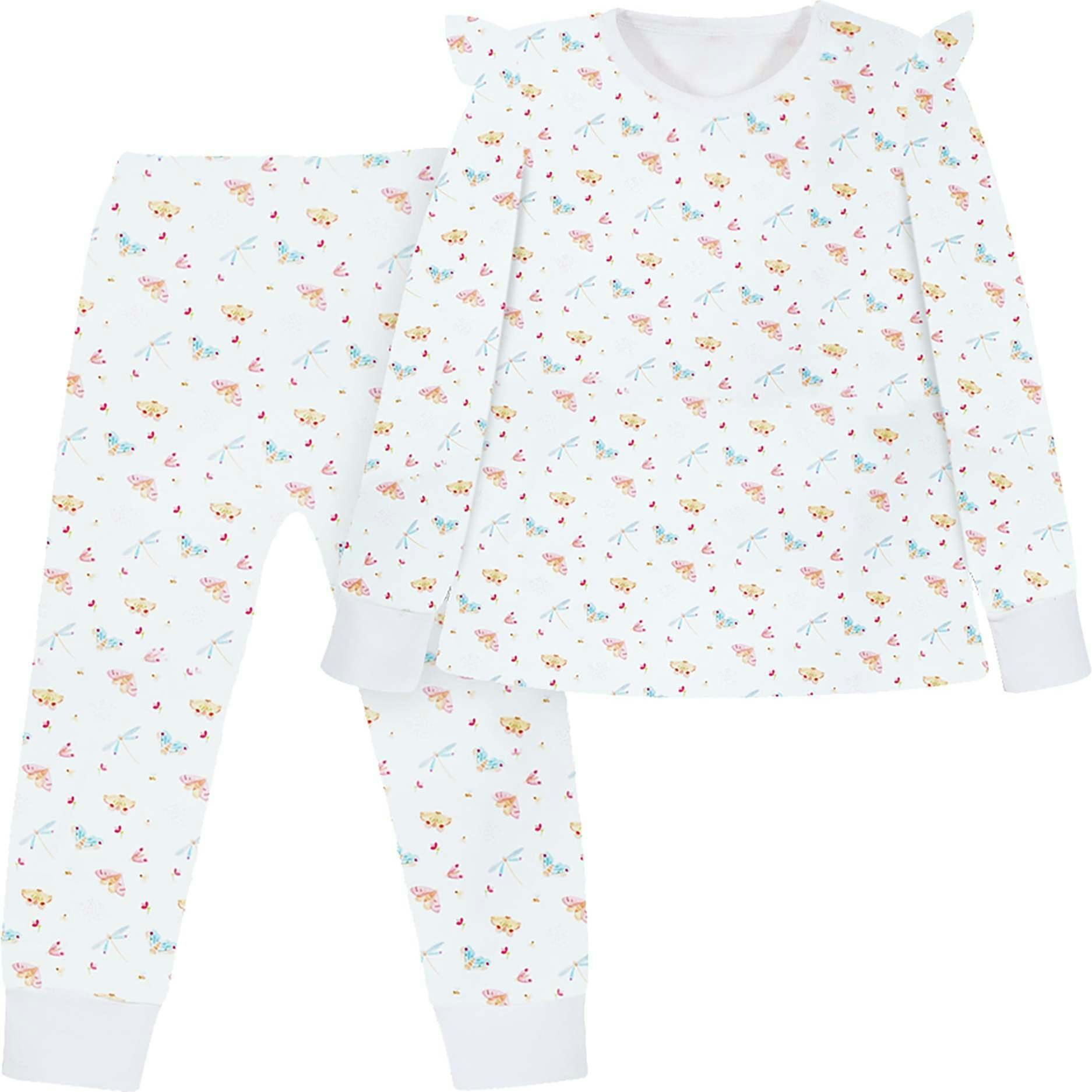 Butterflies Pima Long Pajama Set