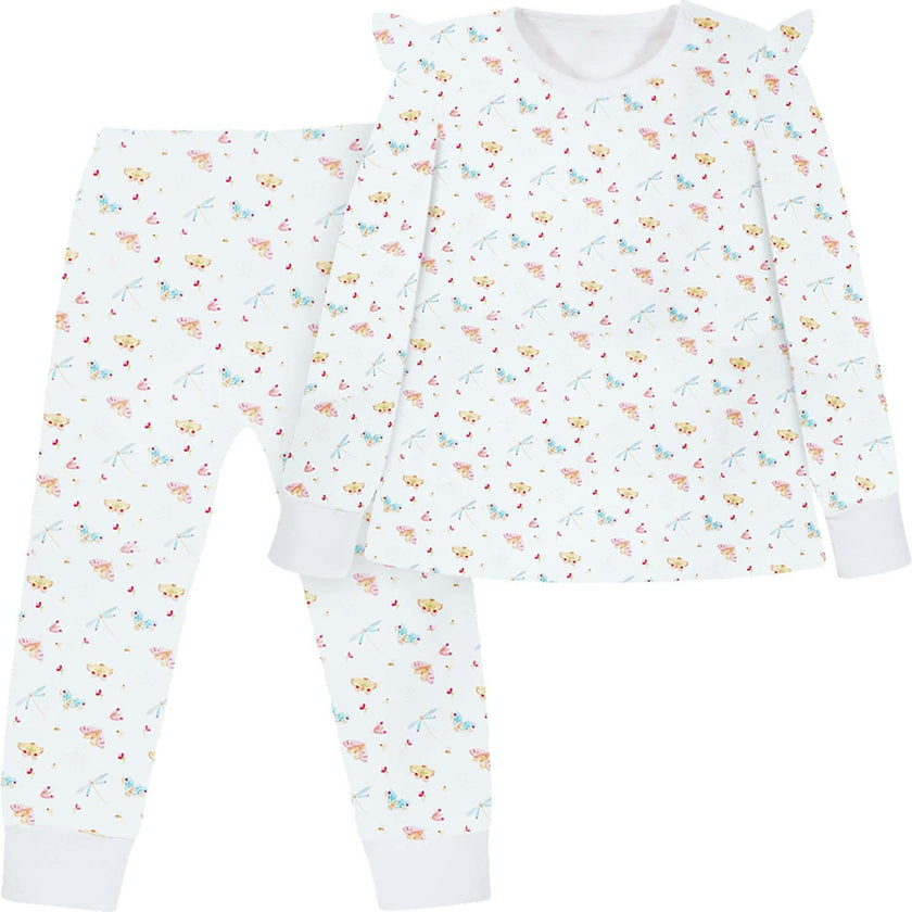Butterflies Pima Long Pajama Set