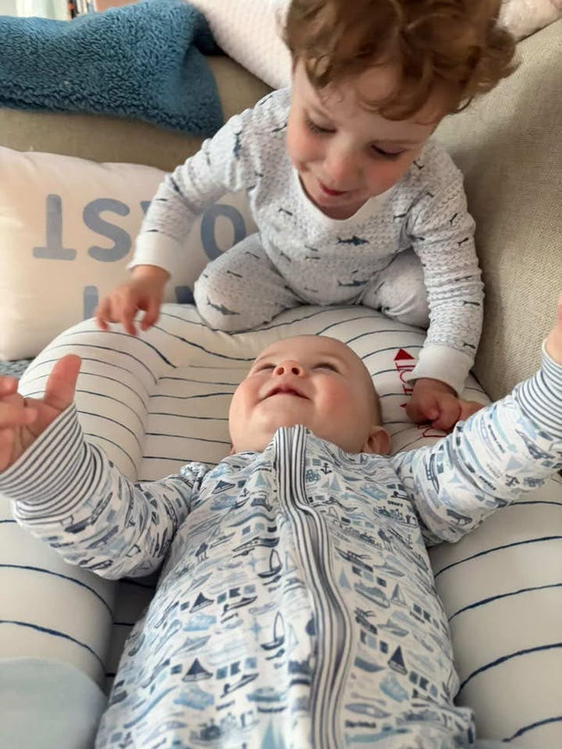 Boats Zip Baby Onesie