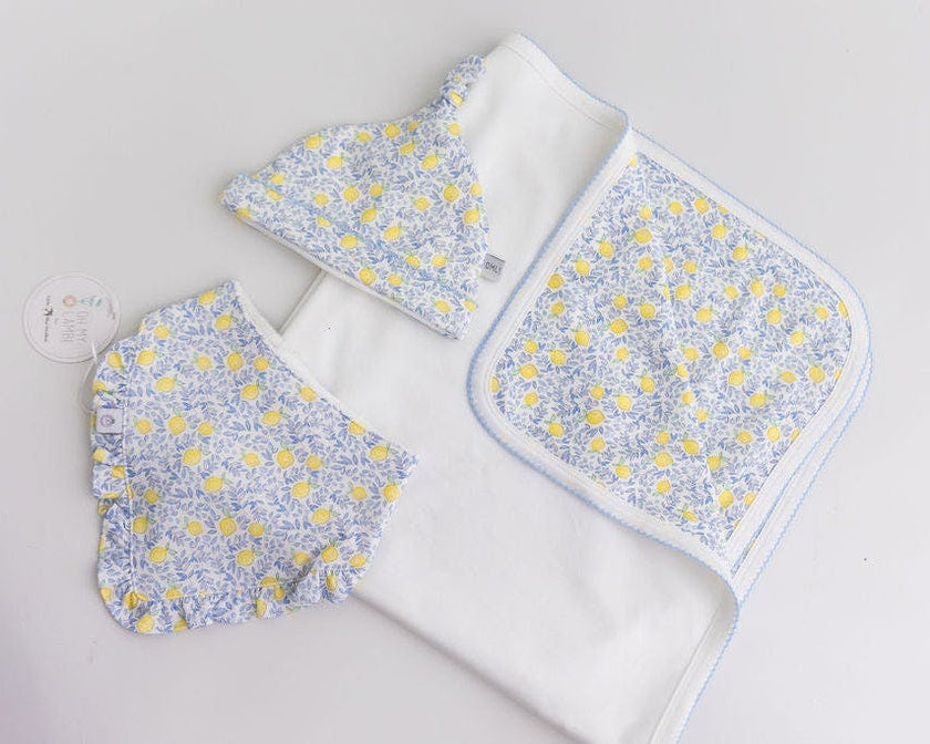 Lemons Pima Cotton Newborn Hat