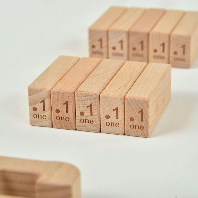 Avenlur Montessori Wooden Number Height Blocks – Self-Correcting Math Learning Set