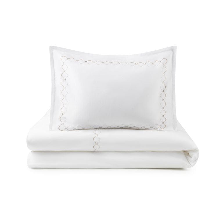Alps Embroidered Border Crib & Toddler Duvet