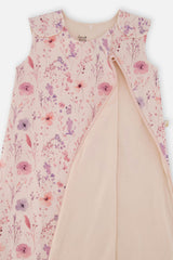 Organic Cotton Sleep Sack Pink Printed Flowers