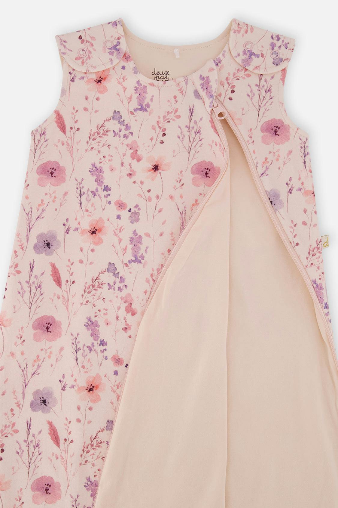 Organic Cotton Sleep Sack Pink Printed Flowers