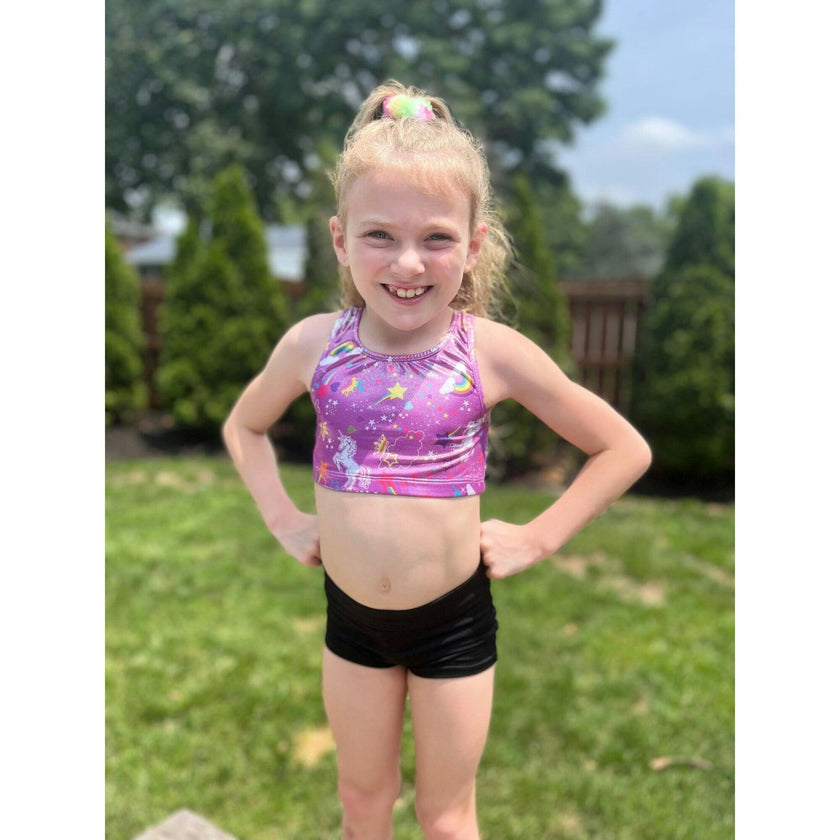 Lavender Sports Bra Crop, Purple