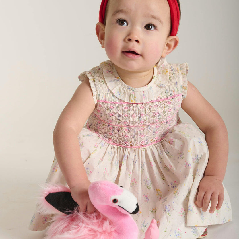Hand-Smocked Baby Dress - Keilani