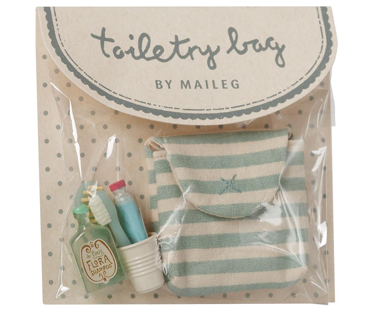 Tooth brush set in bag, Mouse - Blue stripe
