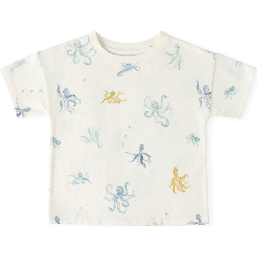 Dropped Shoulder Short Sleeve T-Shirt, Multi