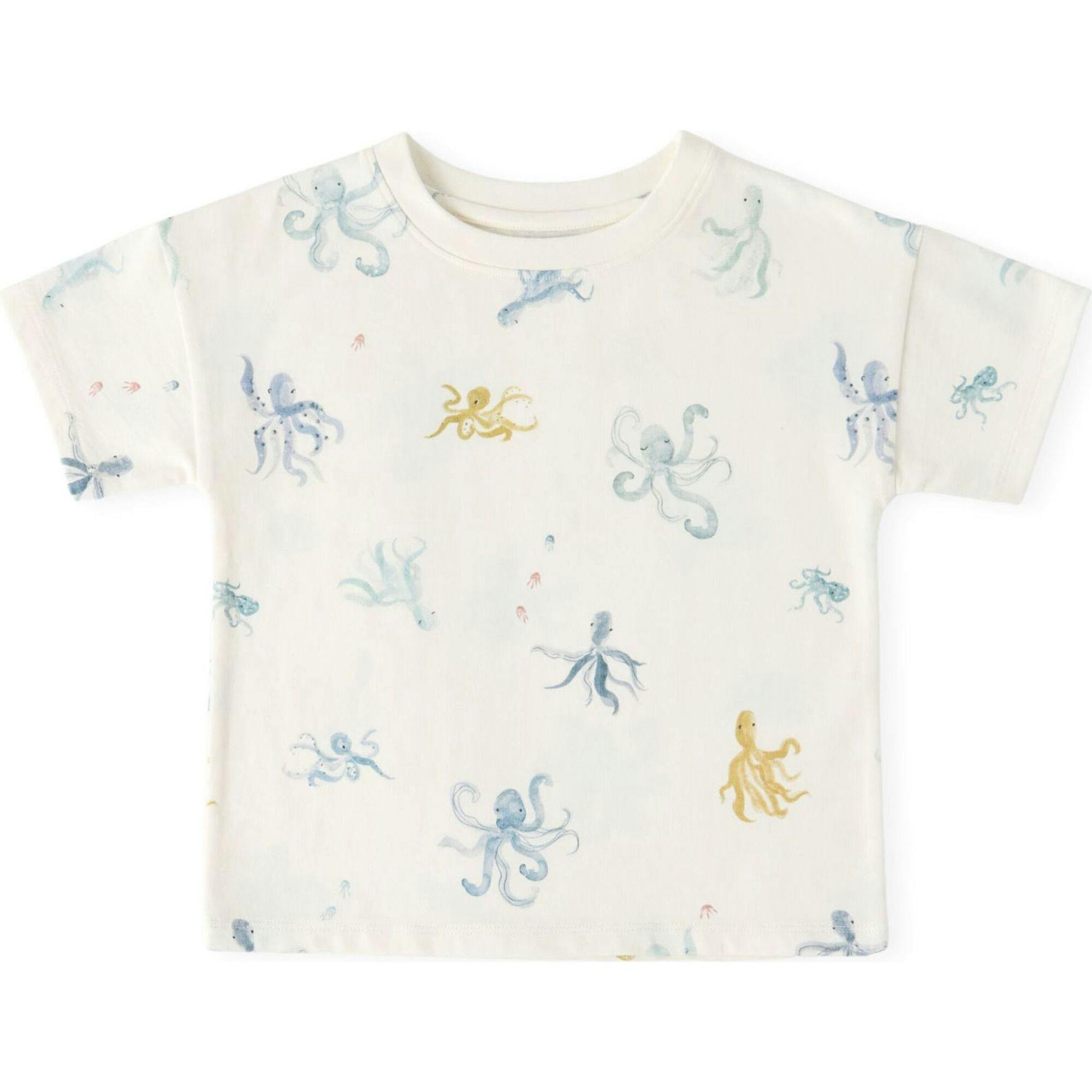 Dropped Shoulder Short Sleeve T-Shirt, Multi