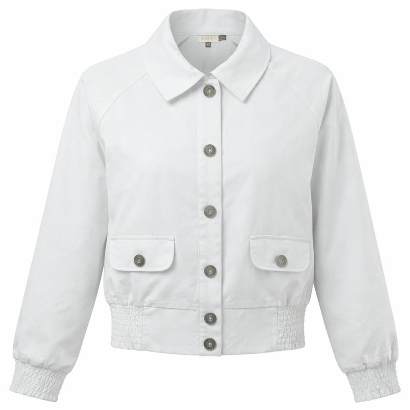 Cropped Cotton Bomber Jacket