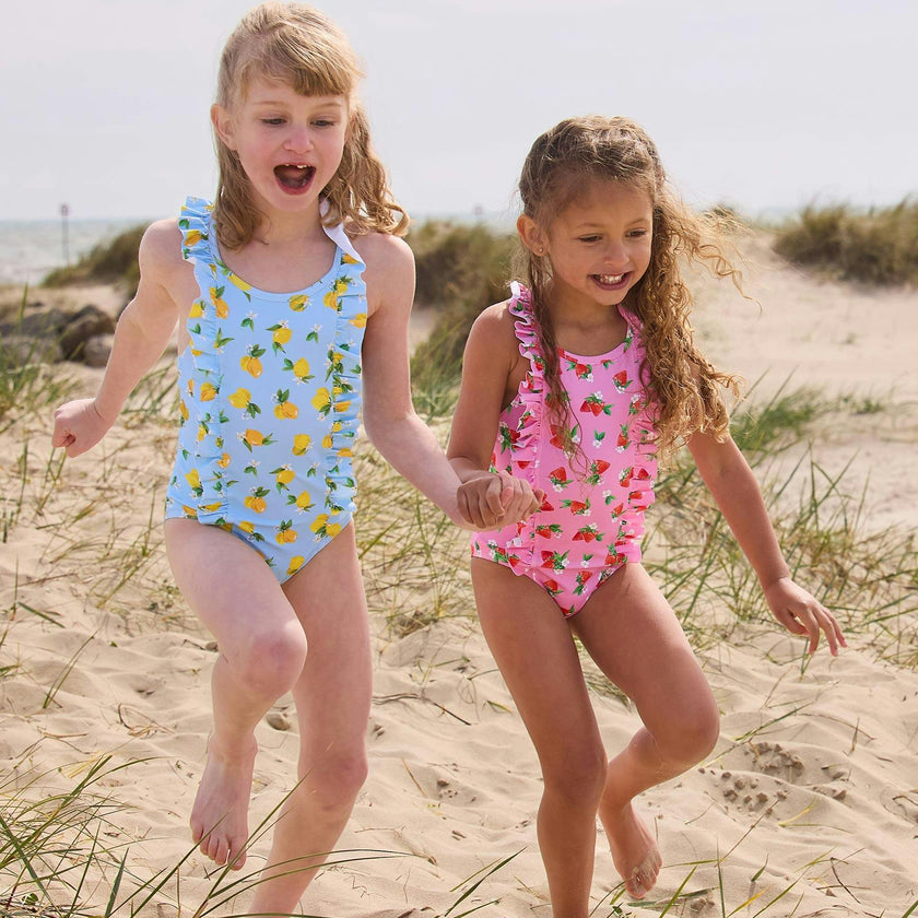 Frill Swimsuit in Strawberry