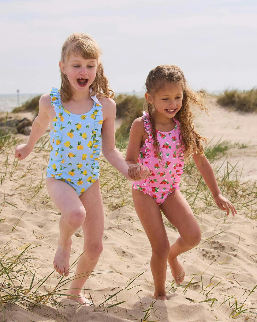 Frill Swimsuit in Strawberry