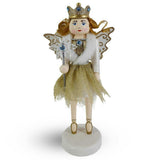 Angel Fairy Female Nutcracker with sparkly wings 10 inch