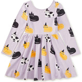 Printed Ballet Dress, Purple