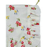 English Rose Posy Timeless Floral Ruffle Zipper Pouch