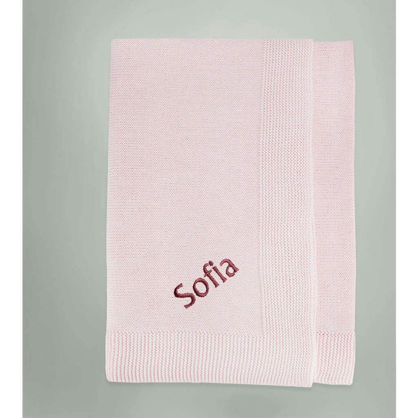 Personalized Knitted Baby Blanket