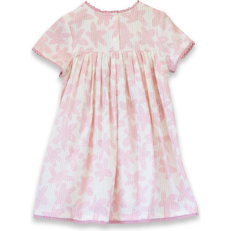 Girls Amy dress with Lace trim | Sunwashed Pink
