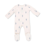 Lightning Bolt Viscose - 2 Way Zipper Footie
