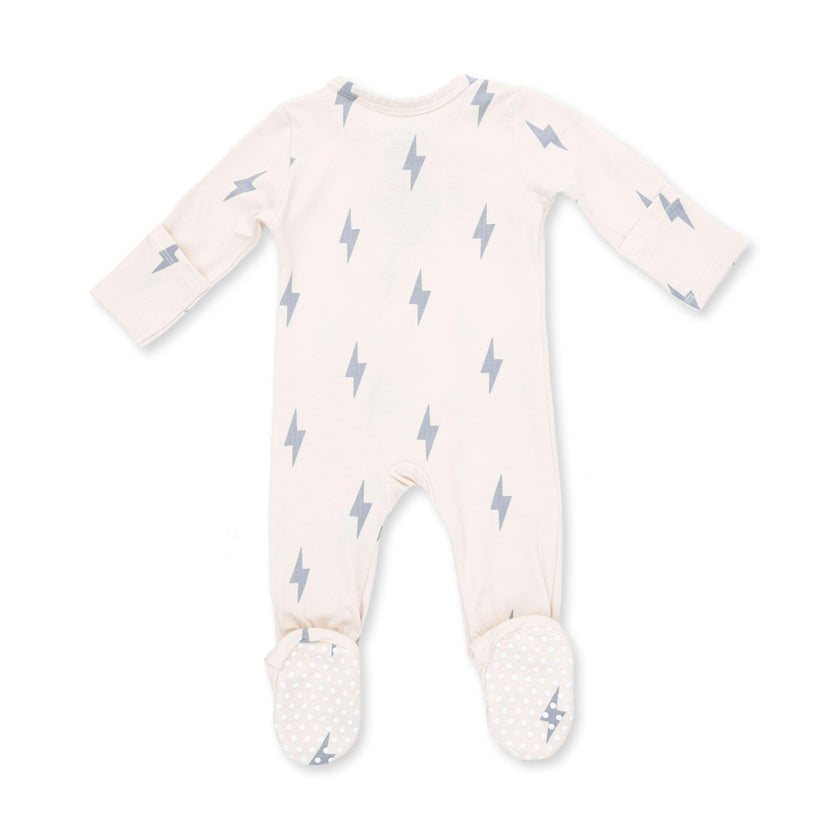 Lightning Bolt Viscose - 2 Way Zipper Footie