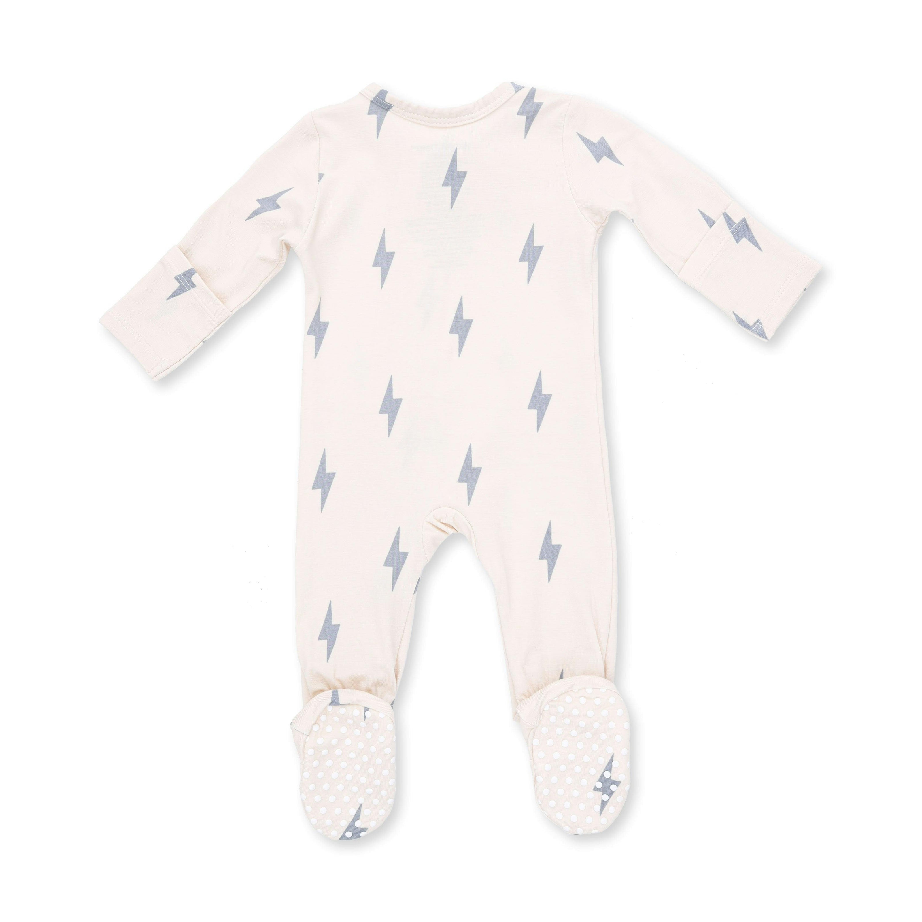 Lightning Bolt Viscose - 2 Way Zipper Footie