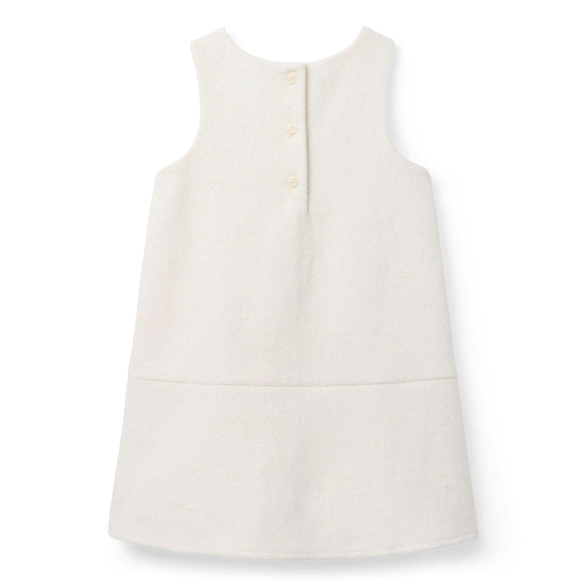 The Sherpa Bow Dress, ivory