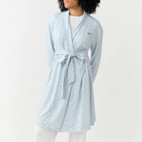 women's slate floral pima robe