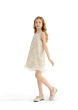 Ivory Sequin Feather Dress