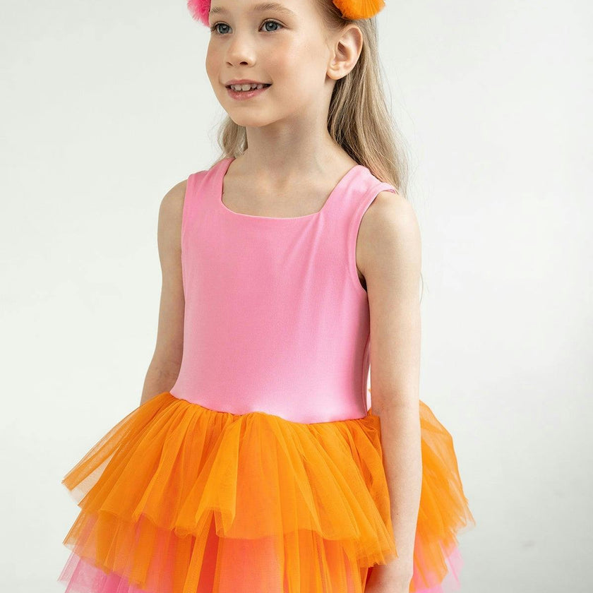 Coral Peony Tutu Dress