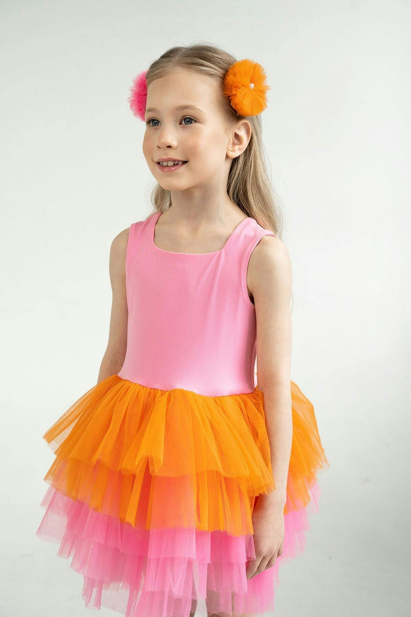 Coral Peony Tutu Dress