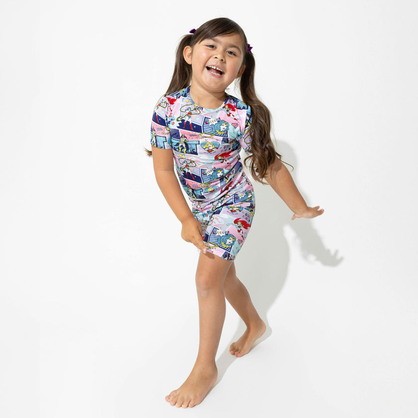 Justice League Heroines Bamboo Kids Pajama Short Set