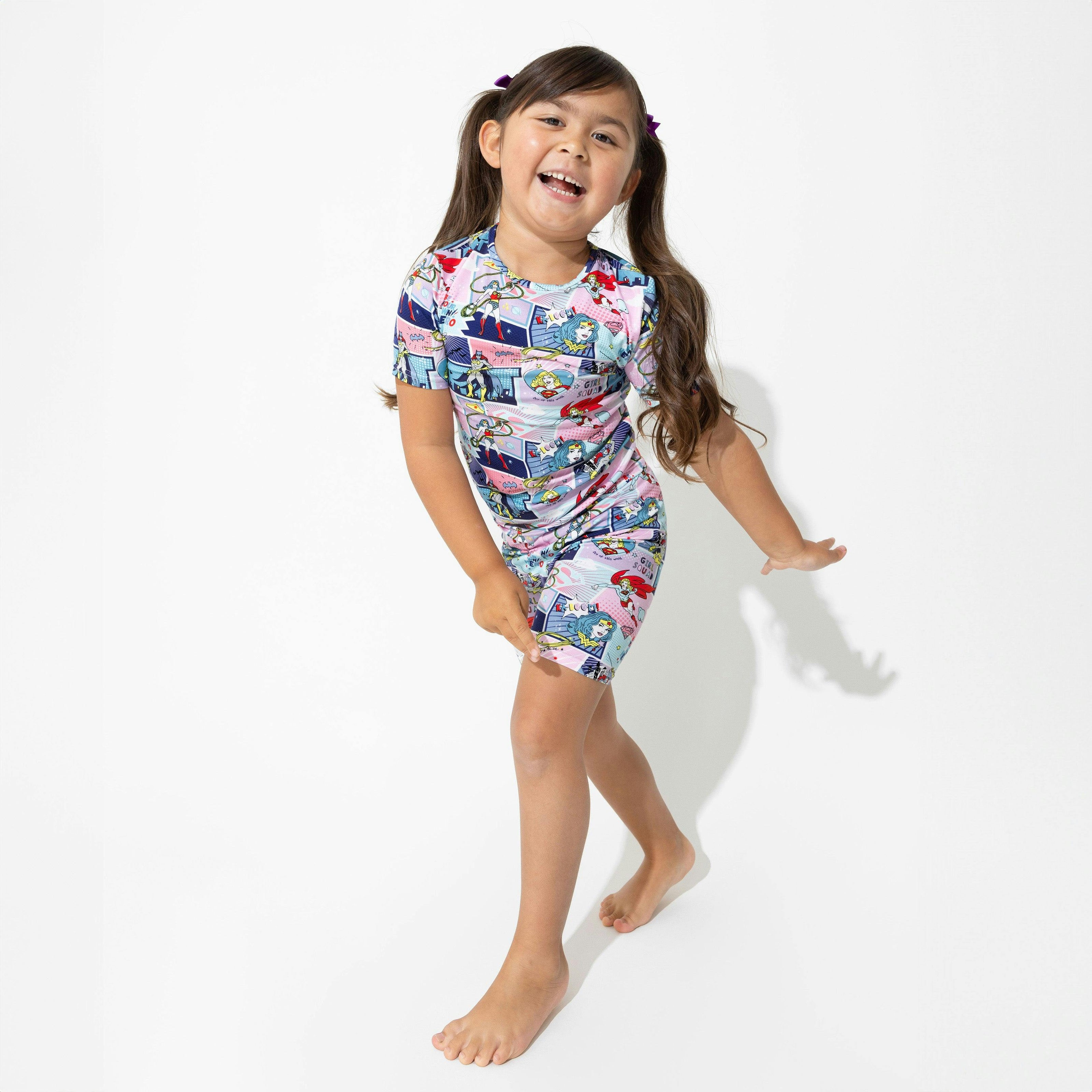 Justice League Heroines Bamboo Kids Pajama Short Set