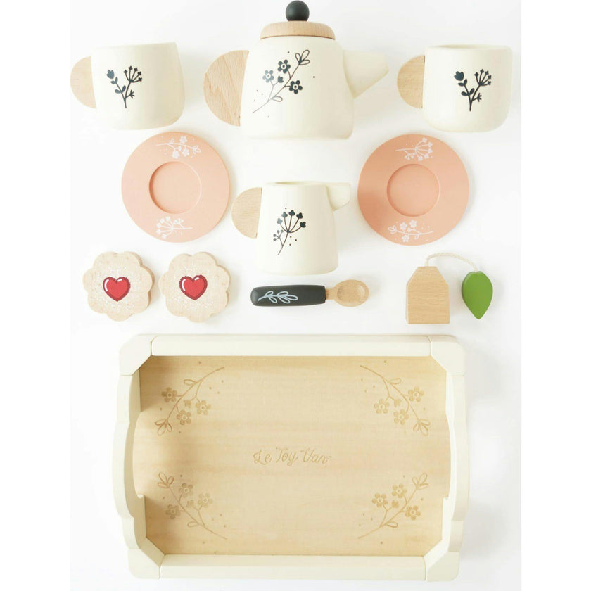 Wooden Tea Set & Tray