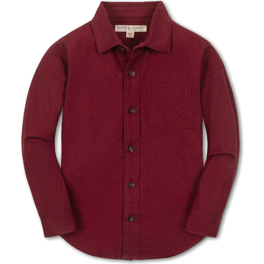 Organic Long Sleeve Flannel Button Down Shirt