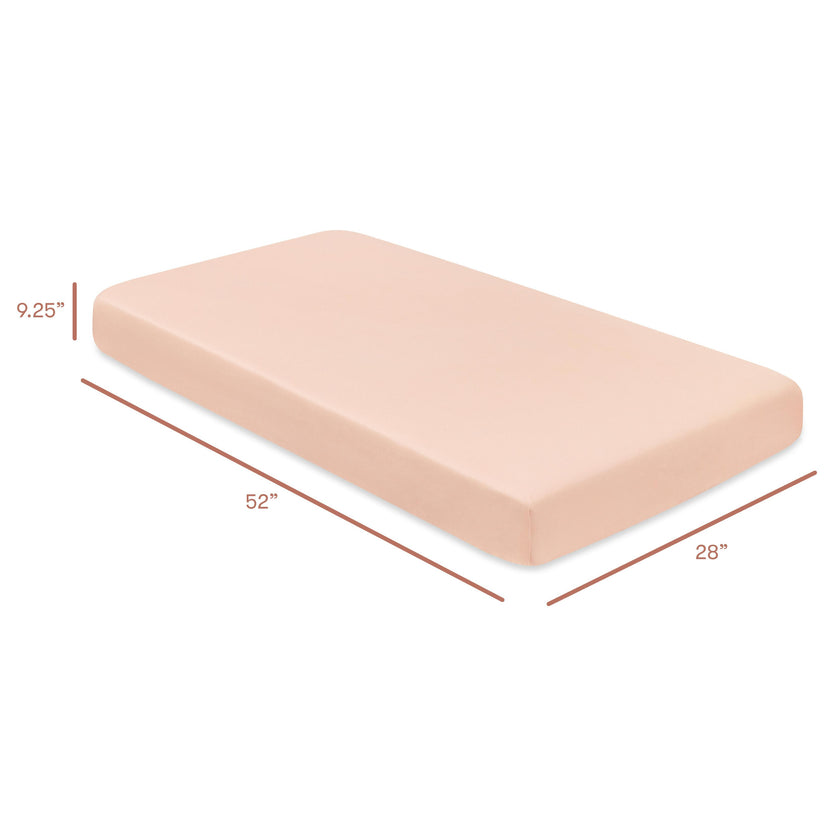 Crib Sheet in GOTS Certified Organic Brushed Cotton in Dusty Rose