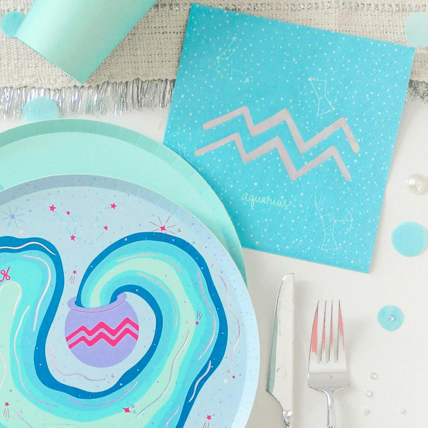 Zodiac Aquarius Large Napkins