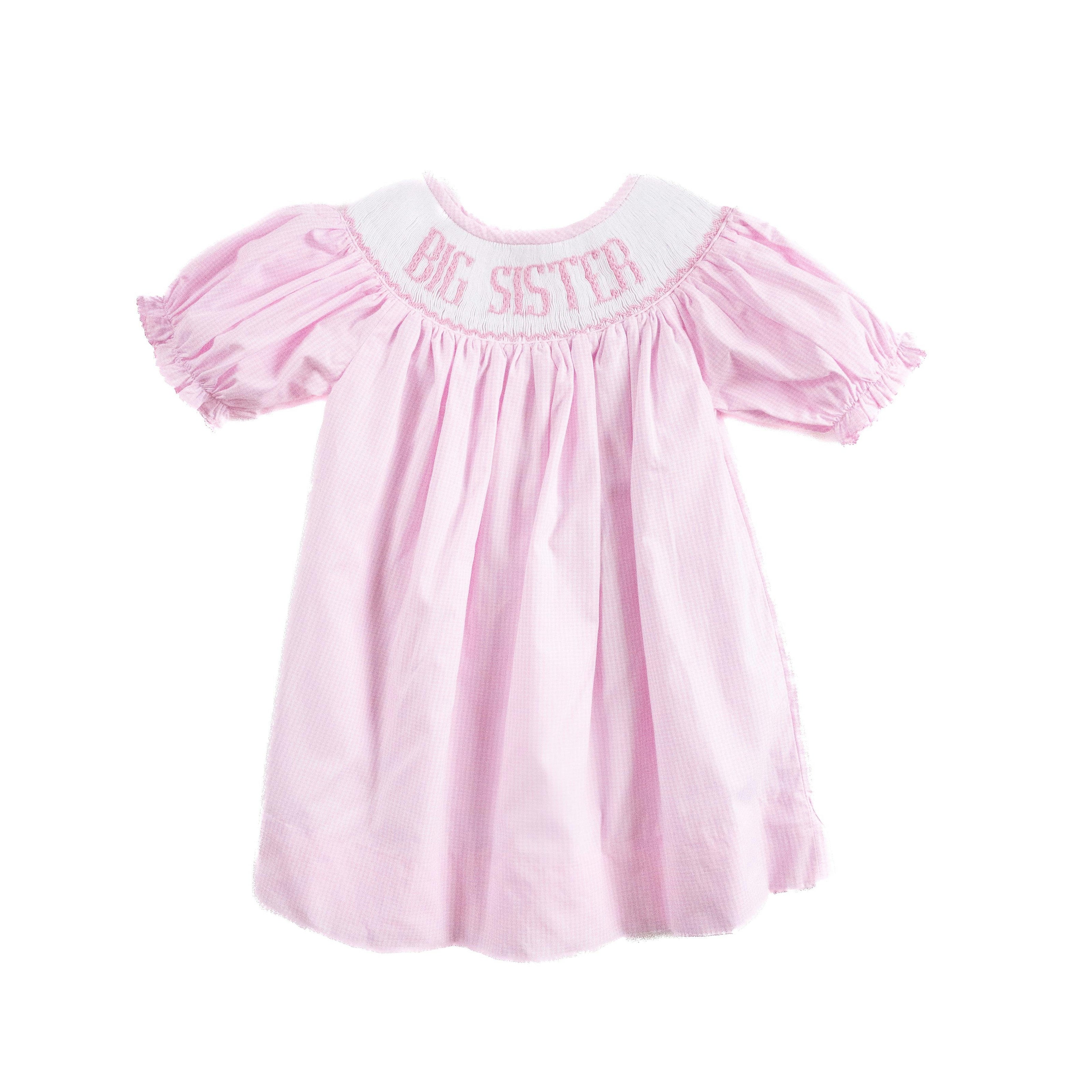 Big Sister Dress - Pink Gingham