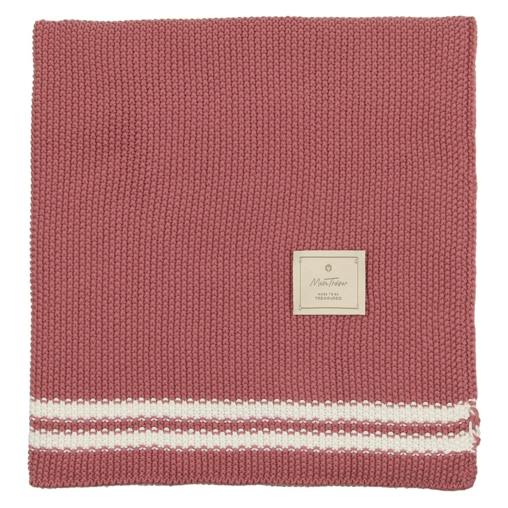 Duo Stripe Chunky-Knit Blanket