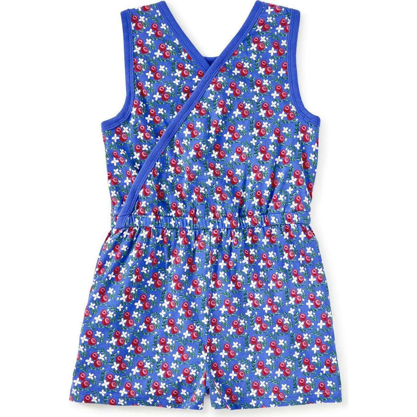 Reversible Wrap Romper, Blue