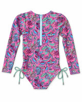 Girls Long Sleeve One Piece Swimsuit with Side Ties – Liberty