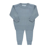 Remi Ribbed Knit Set Vintage Blue