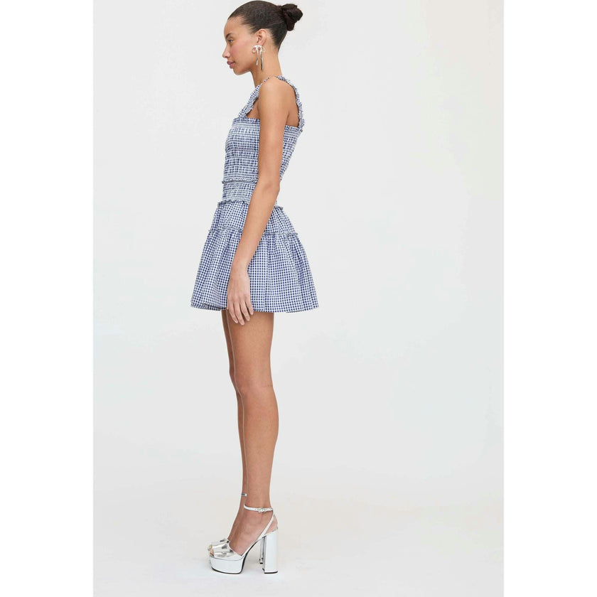 The Azalea Mini Nap Dress - Navy Gingham