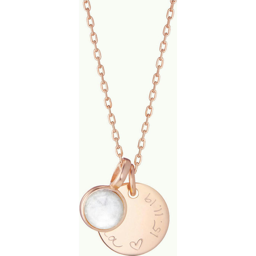 Personalized Message & Birthstone Necklace