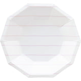 Lilac Frenchie Striped Large Plates