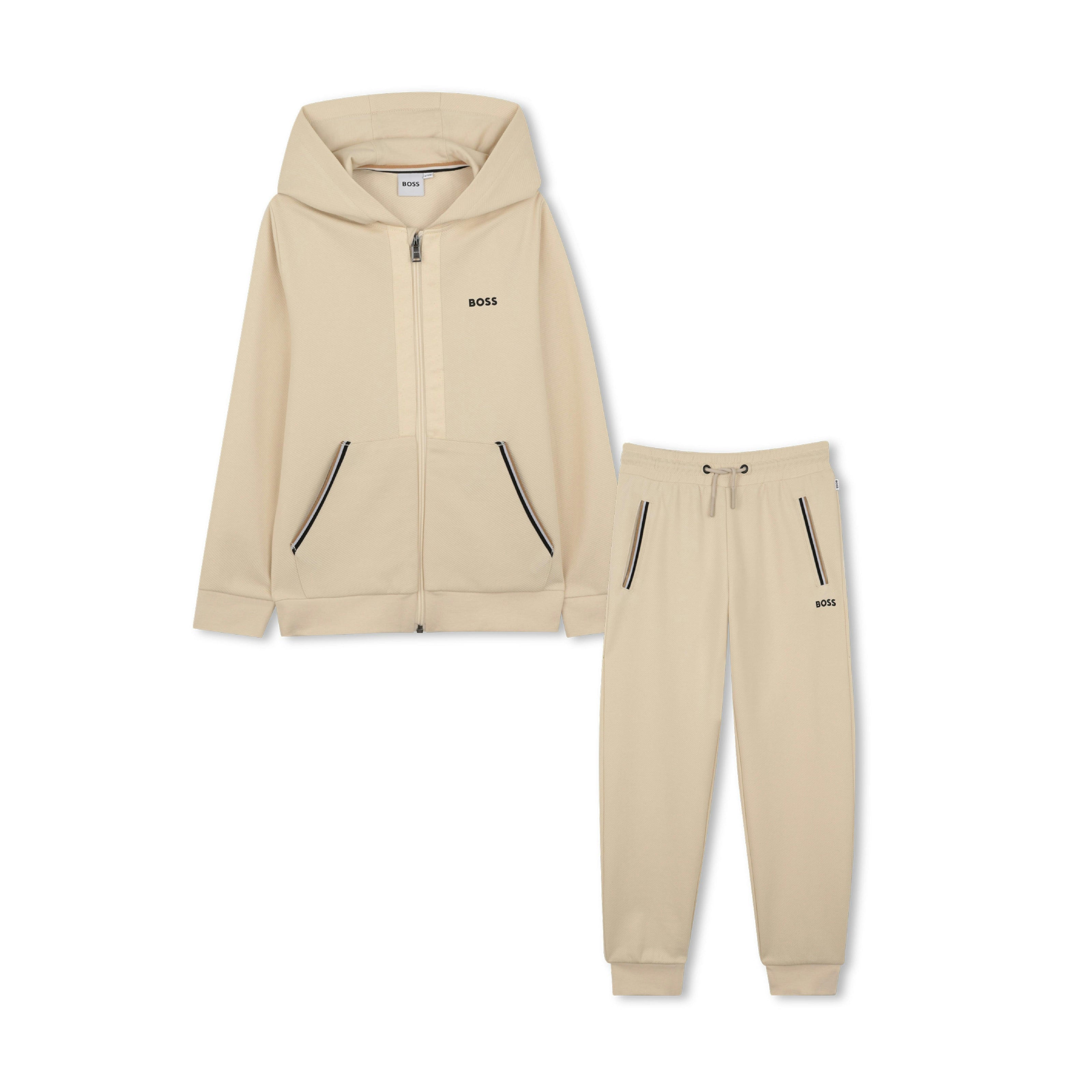 Beige Trim Detail Tracksuit