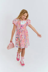 Dream Sequin Short Puff Sleeve Dress