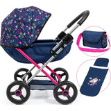 Design Dolls: Pram Cosy in Blue/Pink Hearts