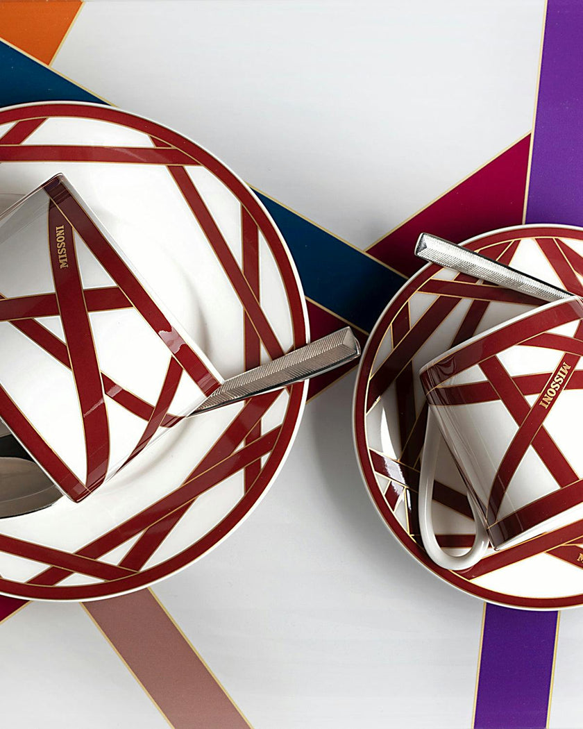 Dinner Plate NASTRI BORDEAUX Set of 2  - Ø 27,5 Cm