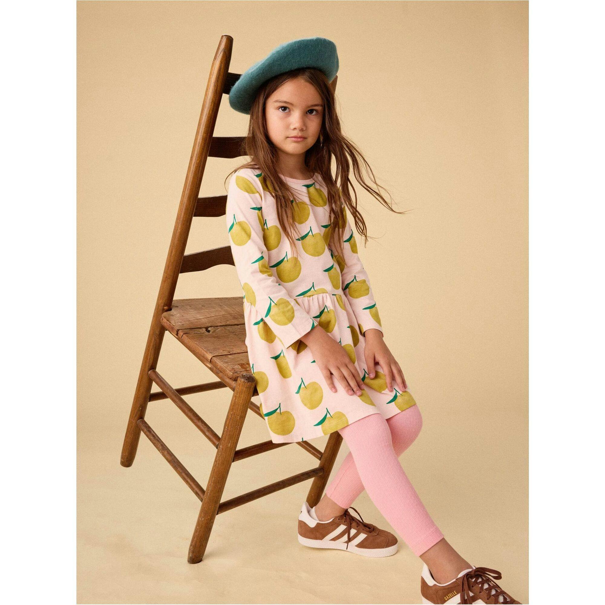 Long Sleeve Skirted Dress, Yellow