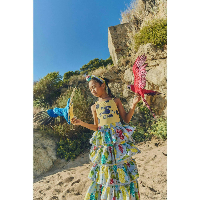 RUFFLES UVAS SKIRT LIGHT BLUE