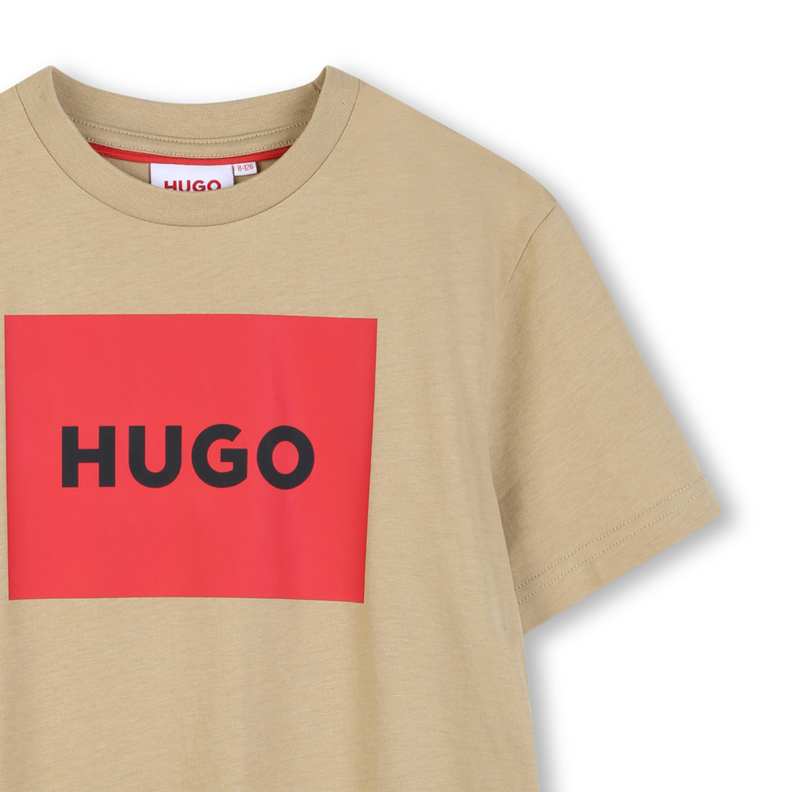 Stone Regular-fit T-shirt in Cotton with Red Logo